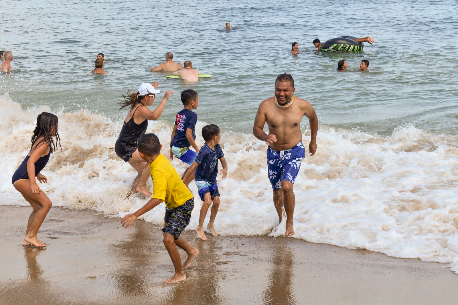 Family fun in the waves